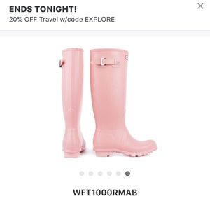 Tall Gloss Pink Hunter Boots